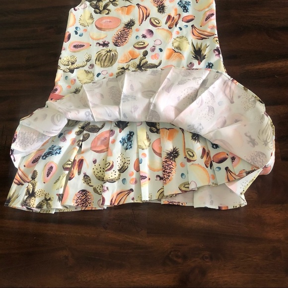 Pili Carrera Spain Pleated Fruit Shift Dress - Picture 7 of 11